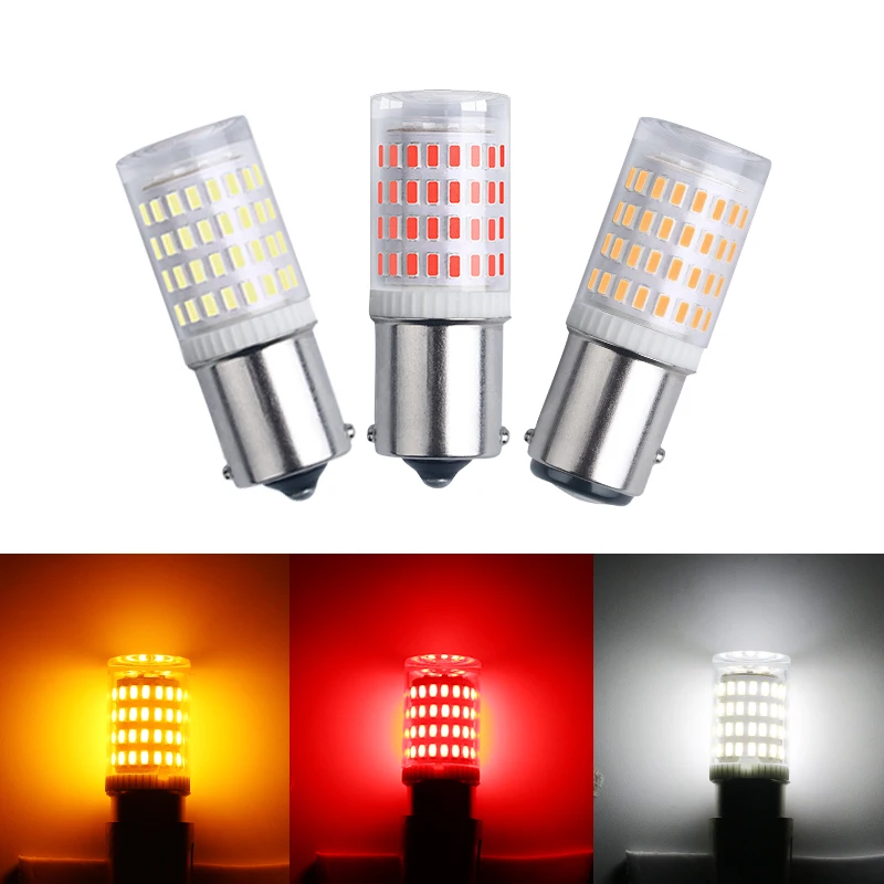 

1X 1156 BA15S P21W 1157 BAY15D P21/5W LED Car Lights Super Bright Glass Waterproof Lamp Turn Signal Light Auto Brake Bulb 12V DC