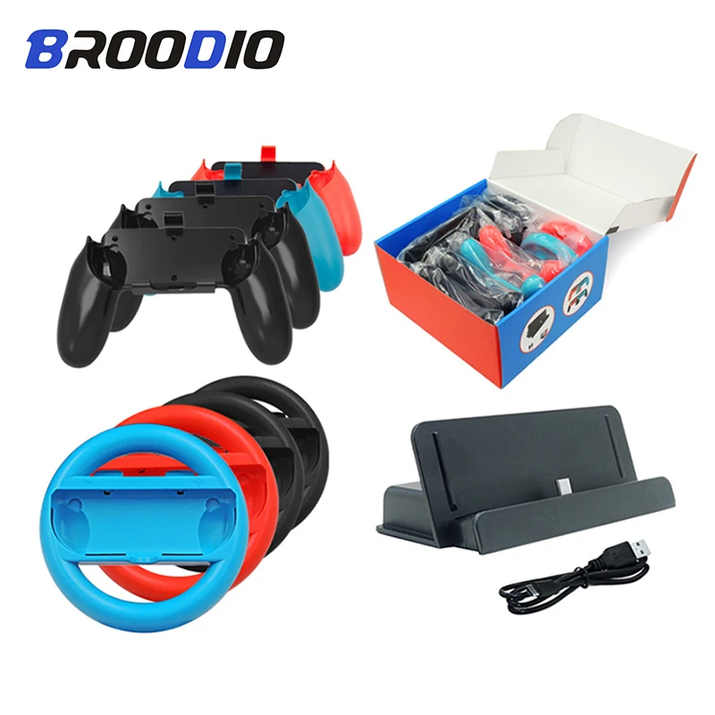 10 в 1 контроллер ручка Joy-Con чехол на руль джойстик ручка подставка держатель зарядное устройство для kingd переключатель игровой набор аксессуаров