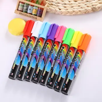 

Art Popart Marker Pens Fluorescent 8pcs/Set Glass Fluorescentpen Tool Blackboard Chalk Marker Pen