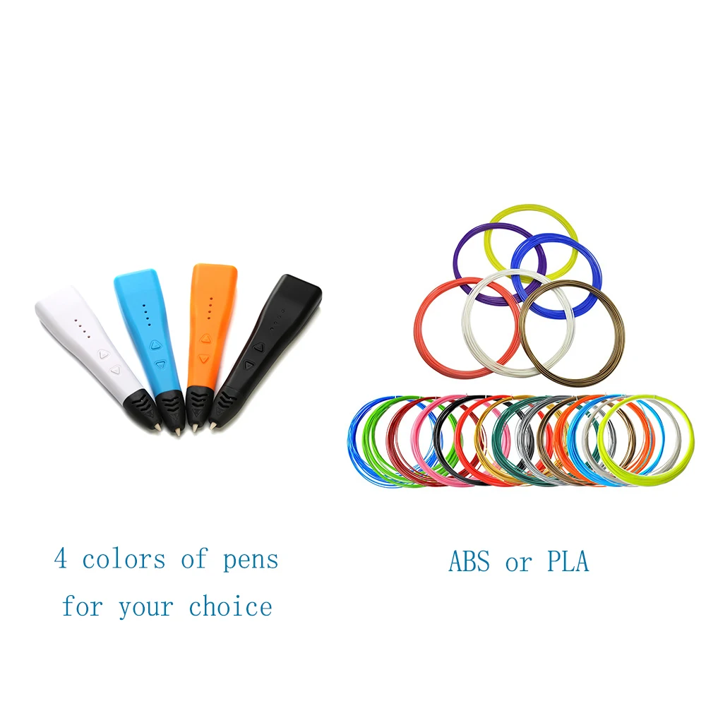 5meter x 30colors DEWANG 3D печать Ручка с 30 цветов ABS/PLA нити заправки для 3D Художественная печать принтер ручка лучшие рождественские подарки для вашего ребенка - Цвет: 5meter x 30colors