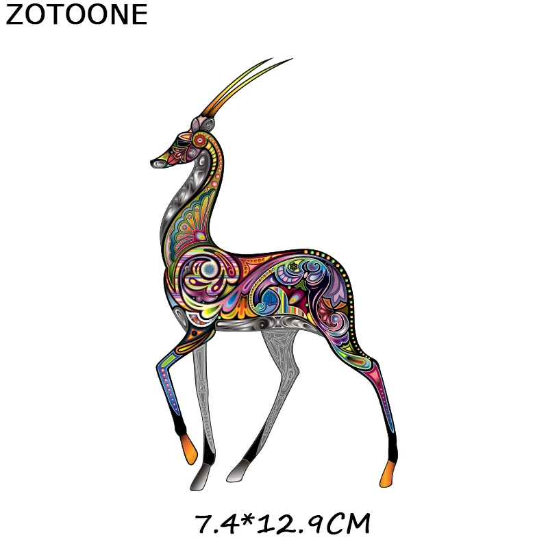 ZOTOONE нашивка в виде лошади, совы, зебры, кошки, собаки, наклейки, железные нашивки для одежды, футболки, теплопередача, аксессуары Diy, аппликации G - Цвет: ZT1825