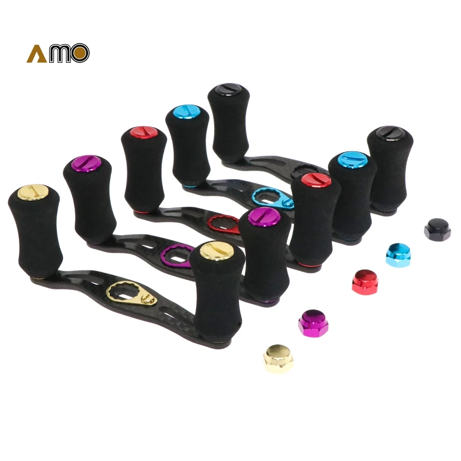 AMO DIY ABU 80mm carbon handle knob EVA knobs Universal Use Wheel | Спорт и развлечения
