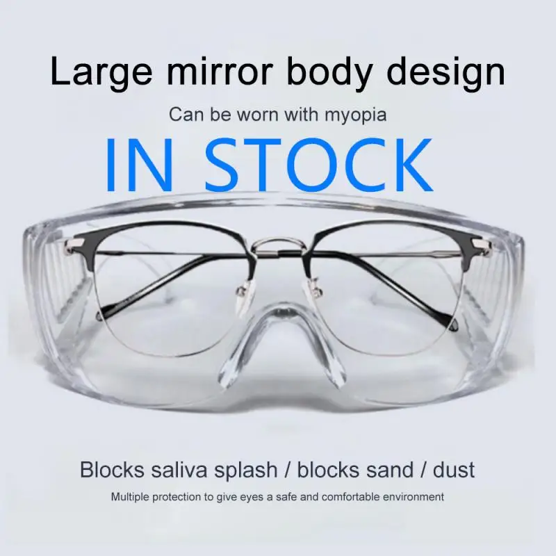 

2020 Glasses Transparent PC Safety Glasses Eye Protection Anti-Dust&Shock Goggles Anti-Fog Anti-Pollution Glasses