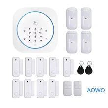 Wireless Touch GSM Home Security Alarm With APP RFID SMS Voice Auto Dial Motion Detect Burglar Intruder Fire Smoke Alarm Panel