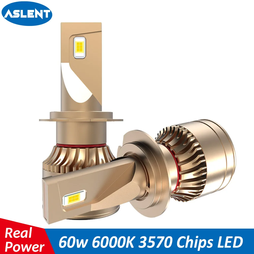 

ASLENT Led Headlight for Auto Led Ice Bulb Car Led Light H4 H7 H11 9005 9006 HB3 BH4 H1 Automobile Diode Lamps Real 60W 20000lm