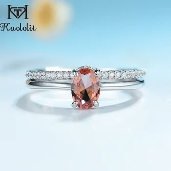 

Kuololit Sultanite Diaspore Gemstones Rings for Women Solid 925 Sterling Silver Stacking Band Engagement Wedding Fine Jewelry