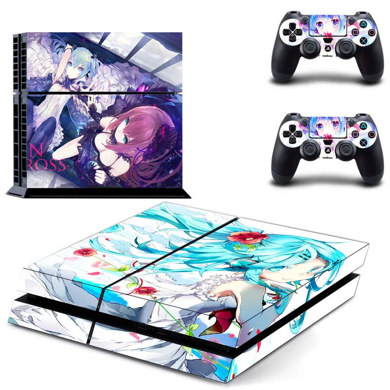 Hatsune Miku PS4 наклейка s Play station 4 кожа PS 4 наклейка Наклейки Обложка для playstation 4 PS4 консоль и контроллер Кожа винил