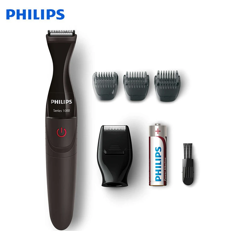 Philips MG1100 электробритва в небольшой легкий портативный стайлер для бороды из нержавеющей стали с AA Battary Black 3 режима для мужчин