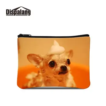 

Dispalang Coin Purse Cell Phone Card Key Storage Bag Animal Dog Print Case Girls Money Bag Square Coin Purse Change Purses