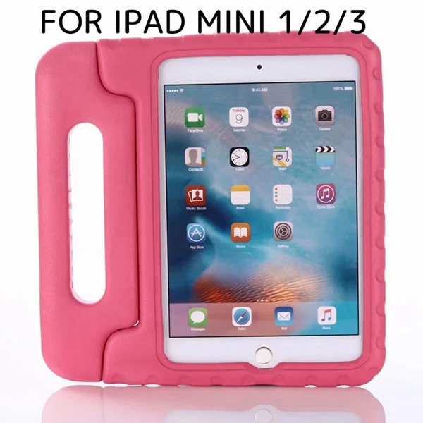 Mini 123 Rose EVA Fundas для IPad Mini 4 чехол для детей роскошный EVA пены Стенд противоударный чехол для Apple IPad Mini 5 1 2 3 retina с ручкой - Цвет: Mini 123 Rose EVA