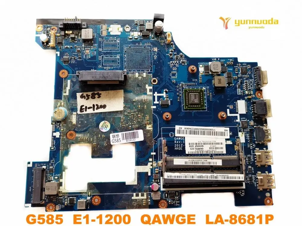 

Original for Lenovo G585 laptop motherboard G585 E1-1200 QAWGE LA-8681P tested good free shipping