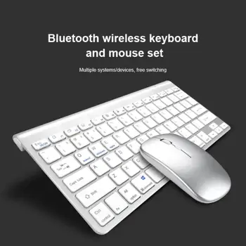 

Wireless Bluetooth Keyboard and Mouse Set Suitable for Mobile Phone ipad Laptop Compatible with IOS Android windows