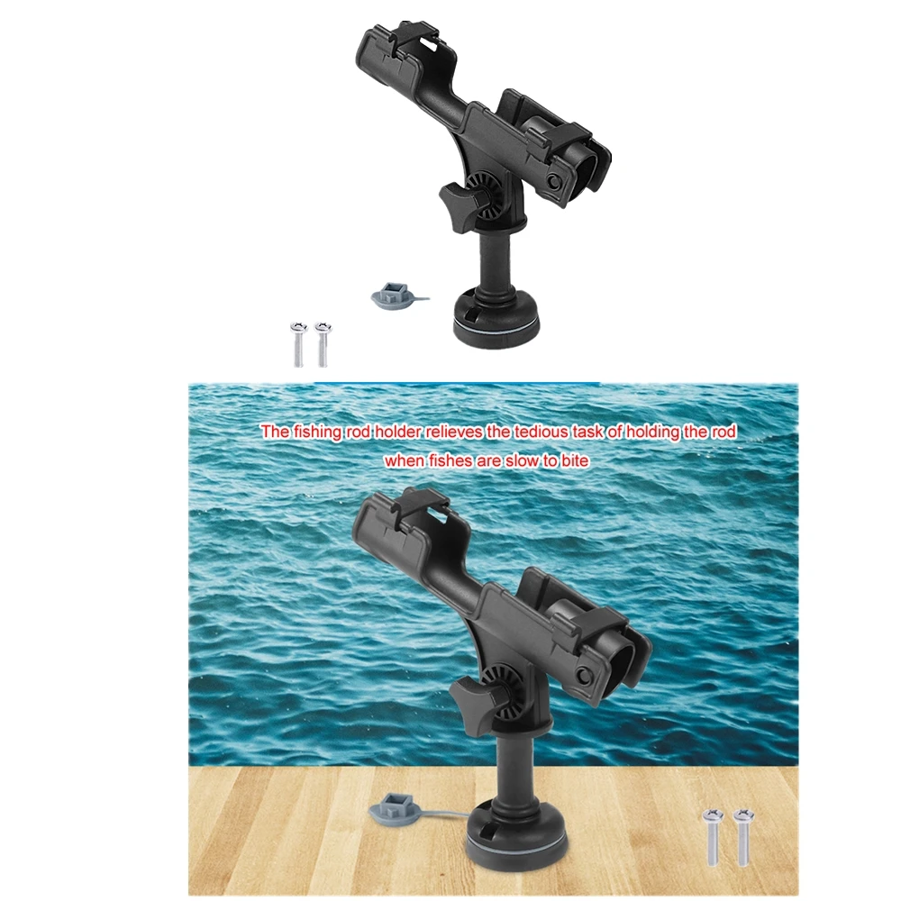 Fishing Rod Pole Holder Rack Rest Adjustable Removable can glue to