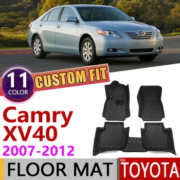 

Custom Leather Car Floor Mats for Toyota Camry XV 40 XV40 2007~2012 5Seats Waterprool Foot Pad Carpet Accessories 2008 2009 2010