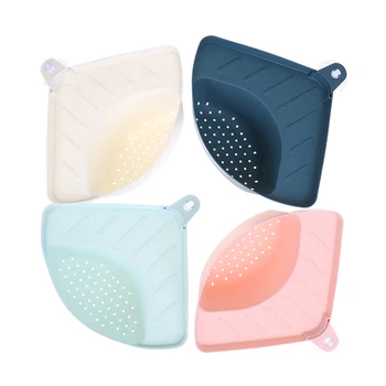 

Multifunctional Corner Sink Drain Rack Shelf Suction Cup Sink Drain Basket Bowl Sponge Holder Kitchen Bathroom Storage Organizer