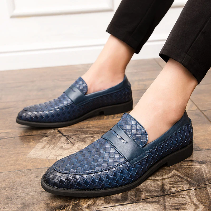 Mens Shoes Men Oxfords Genuine Leather Casual Luxury Brand Loafers Moccasins Business Formal Dress Plus Size 38-48