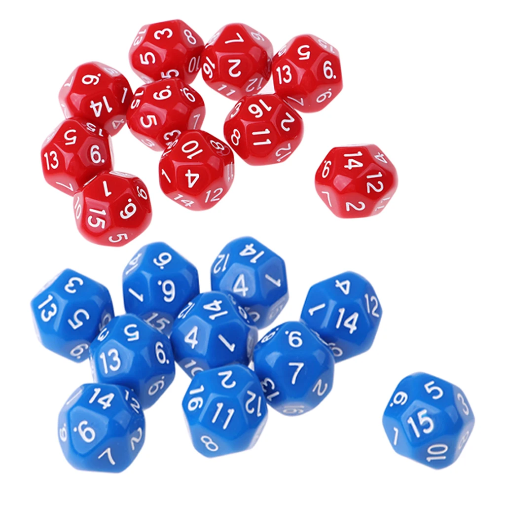 20x  Dice Set DND Role Playing Game 14mm D16 Table Games Supplies
