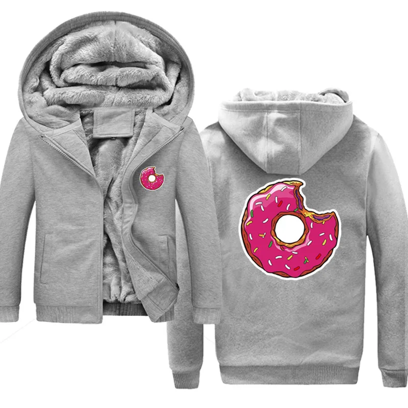 Custom Doughnut толстовки Зима Новая мода уличная панк Крутая толстовка мужская Толстовка камуфляжная брендовая Толстовка пальто - Цвет: gray1
