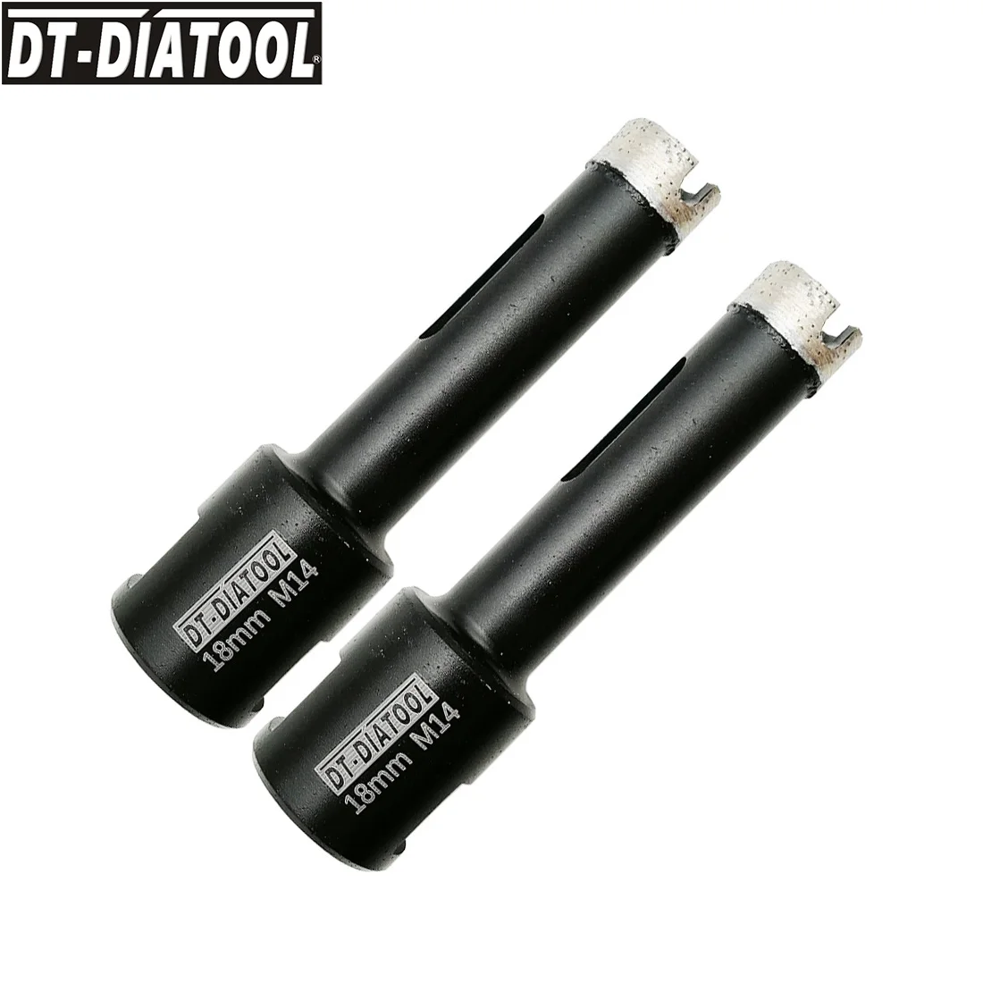 

SHDIATOOL 2pcs Dia 18mm Laser Welded Diamond Dry Drilling Core Bits for Granite Marbel Hard Stone Drill Hole Saw M14 thread