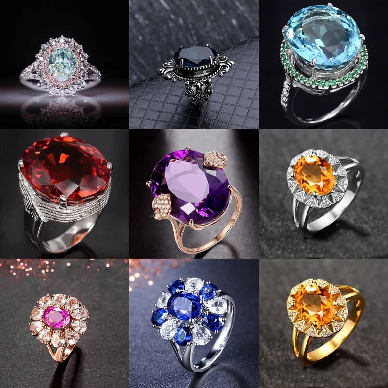 Женское кольцо из розового золота MENGYI с красным цирконием для свадебной