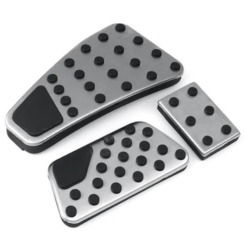 

Hot 3pcs Car Accelerator Pedal Kit Stainless Steel Replacement Non Slip Wear Resistant Rustproof Free Punch Buffer For Dodge 11-