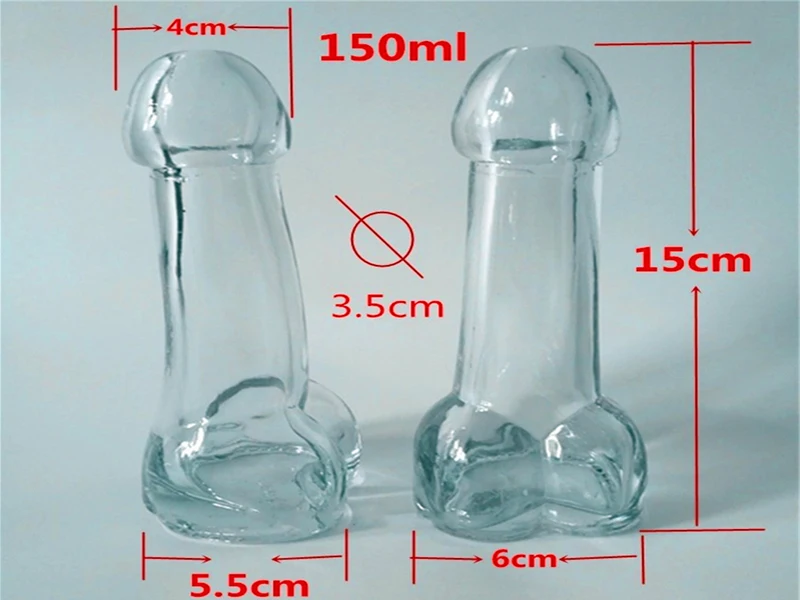 Transparent Creative Penis and Balls Wine/Beer Glass