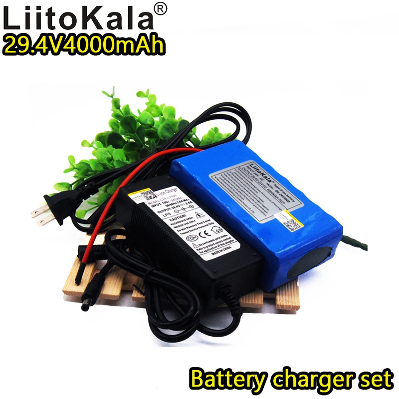 Liitokala 24V4000mah перезаряжаемая литиевая батарея 7S2P 18650 29,4 V 4ah литий-ионный bms аккумулятор светодиодный источник питания