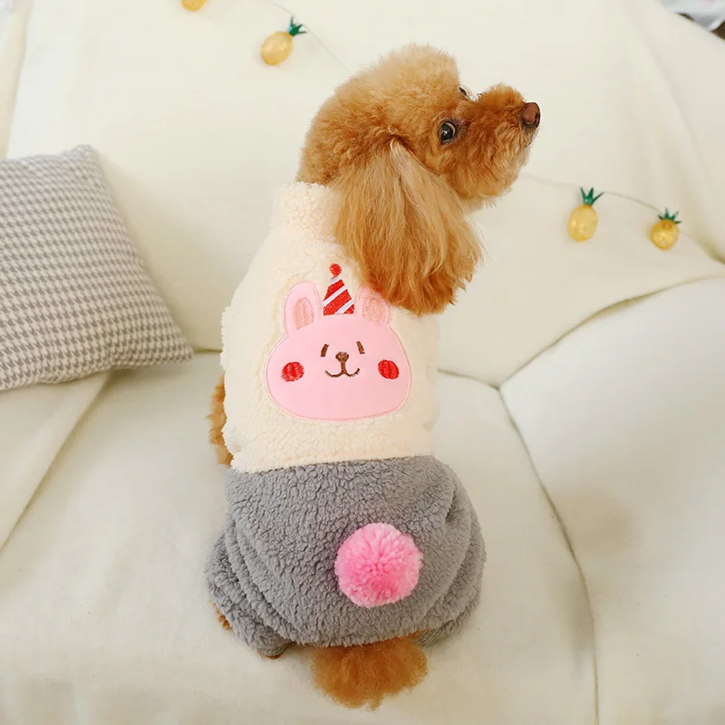 PETCIECLE костюм для животного плюшевый Померанский Бишон собака удобный осень-зима плюс бархат день рождения собака одежда для четвероногих