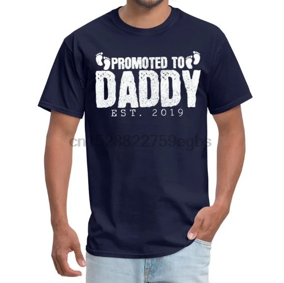 Мужская футболка повышена до Daddy Est. 2019-мужская wo тройники топ |