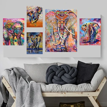 

Elephant Animal Combination DIY Diamond Painting Cross Stitch Full Diamond Mosaic Embroidery Sale Living Room Diamond Paintings
