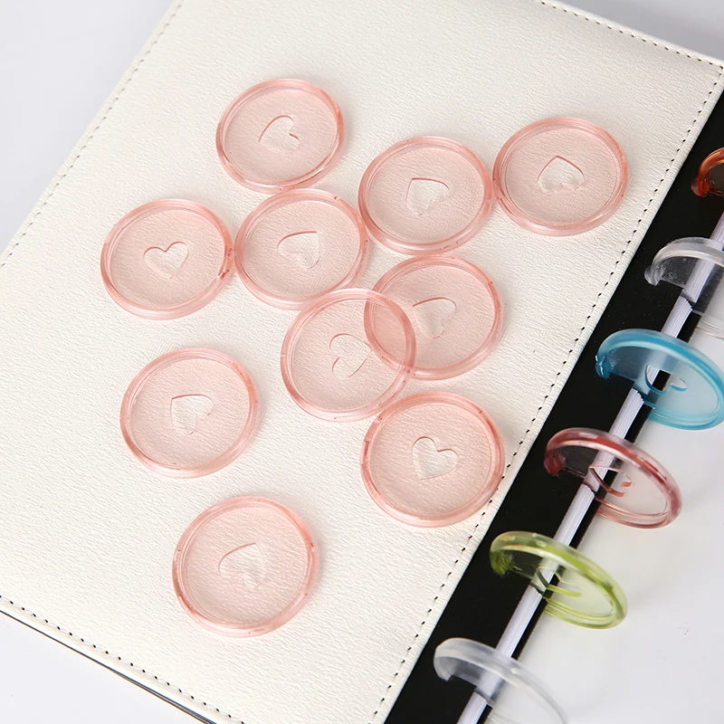 Transparent Disc Buckle Notebook Binding Ring Binds Love Mushroom Hole Hand Book Accessory 35mm Binder A5 Binder Ring