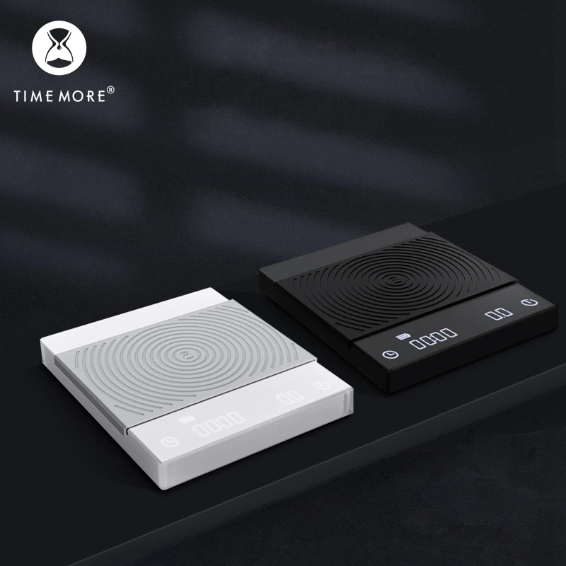 TIMEMORE Store Coffee Scale Kitchen Black White Electronic Light Weight Timer LED Display Screen Meeasure