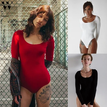 

Womail bodysuit Women long Sleeve Playsuit Casual Skinny Solid Jumpsuit sexy Clubwear fashion Ladies Romper Bodycon Vacation 107