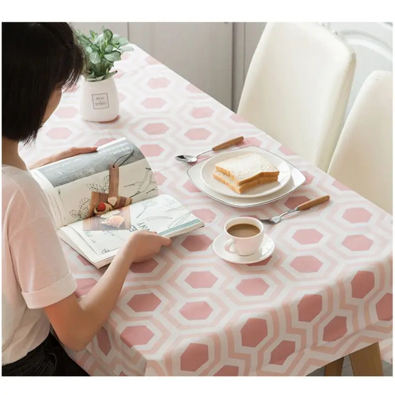 

Nordic Tablecloth Household Square Tablecloth Reusable Plastic Tablecloth Waterproof Oil-proof Table Tablecloth