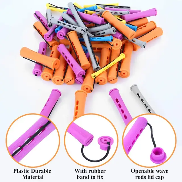 20 Pieces Of Perm Curling Rods 5 Sizes Of Curling Irons Plastic Cold Wave Rods Perming Rods Curling Irons Hair Styling Tools 3