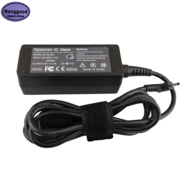 19V 2.1A 40W 2.5x0.7mm carregador de adaptador de alimentação para