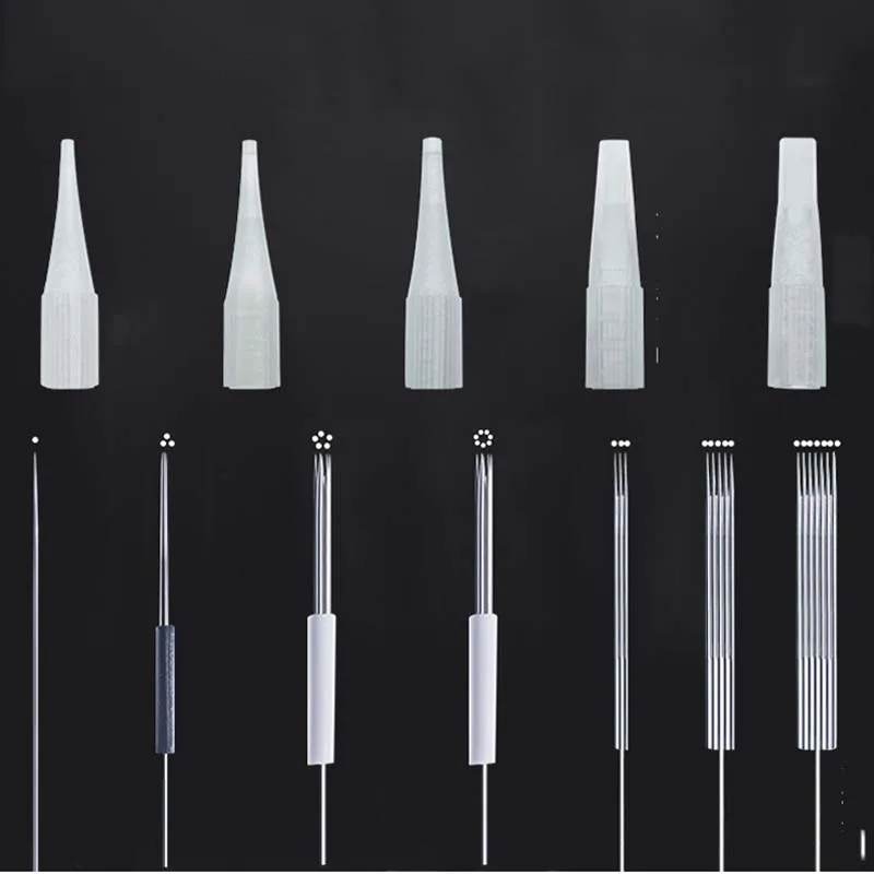 100 шт 1RL/3RL/5RL/5F/7F иглы для татуажа советы стерилизованные одноразовые Перманентный