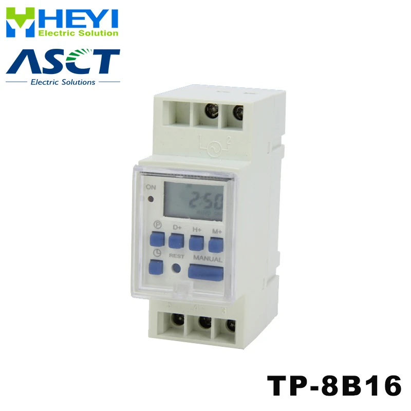 Еженедельный программируемый цифровой переключатель времени JF-15B/TP-8B16 AC 220V 16A