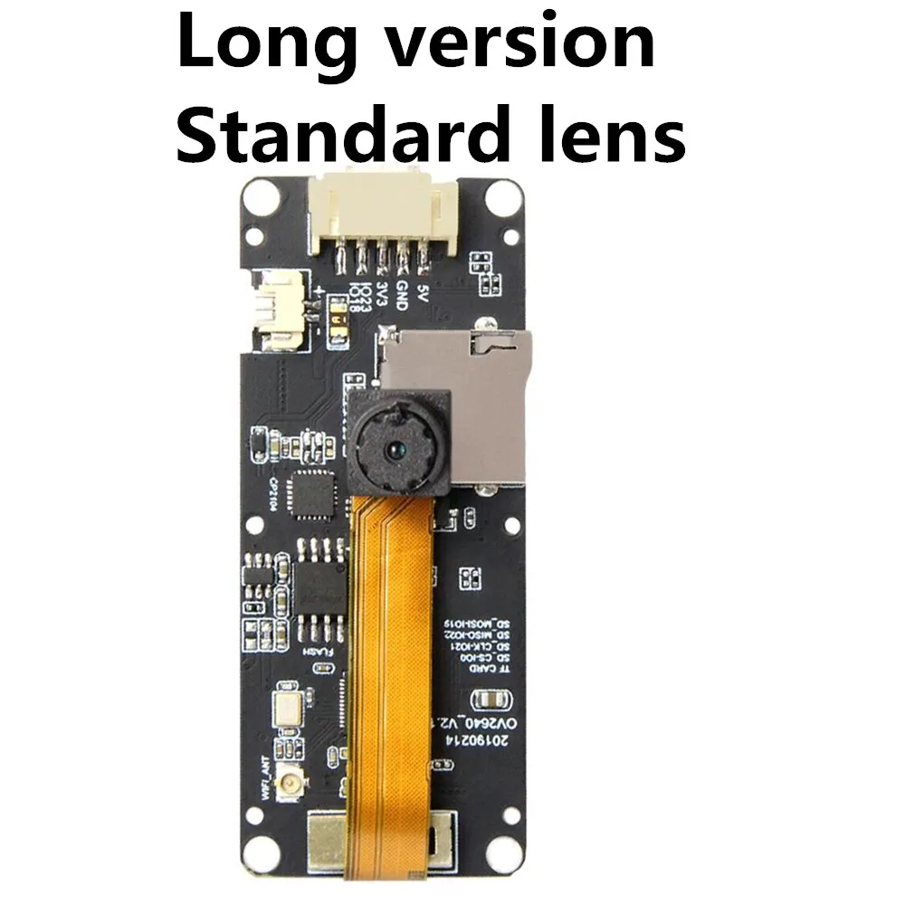 Lengthen standard TTGO T-camera Plus ESP32-DOWDQ6 8MB SPRAM WiFi модуль камеры OV2640 рыбий глаз MPU6050 расширенная версия - Комплект: Lengthen standard