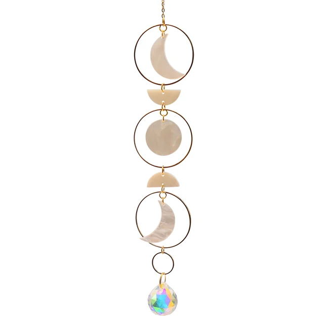 Napfogók Félek Hold Medál Világos Fogó Szivárványkészítő Nap És Ajándék Jó Szerencsét Diy Kültéri Kerti Dísz - Image 3