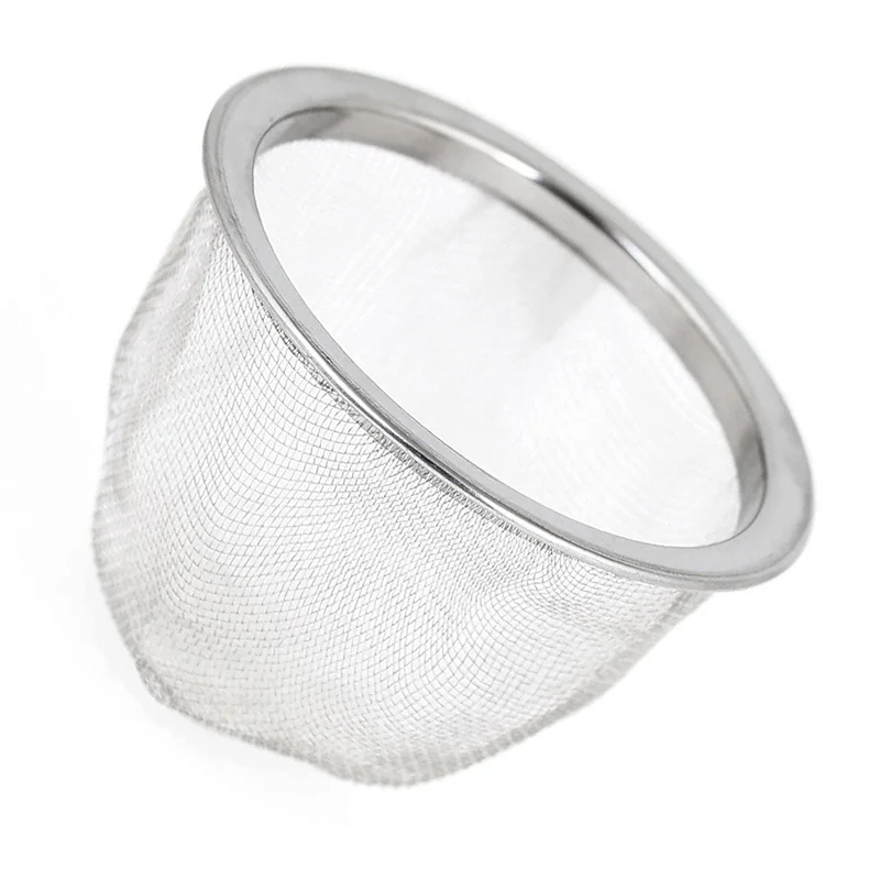Top-63mm Silver Tone Stainless Steel Wire Mesh Tea Leaves Spice Strainer Basket