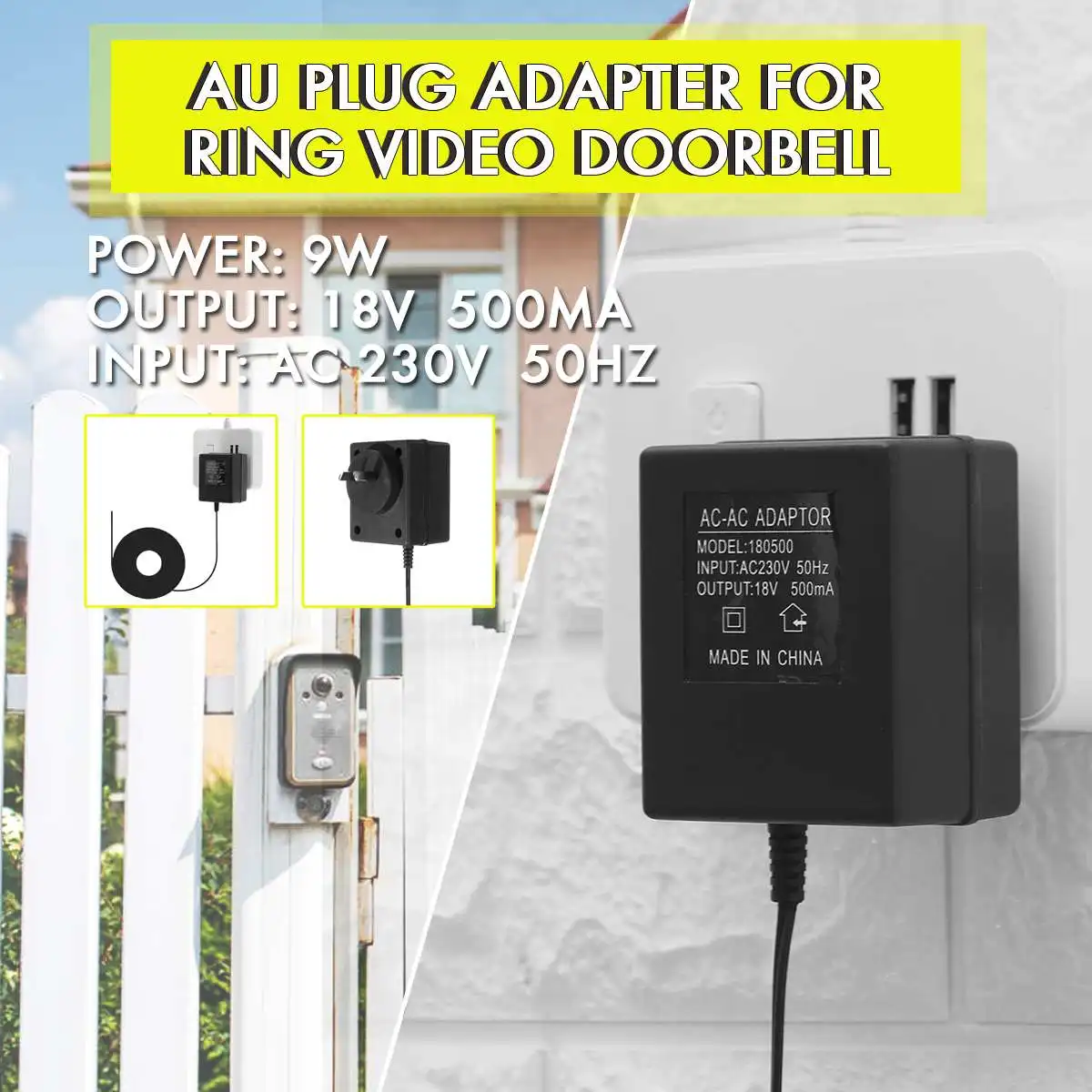 

5M Cable Power Supply Adapter for Ring Video Doorbell Pro For Ring Video Doorbell For Ring Video Doorbell for Nest hello