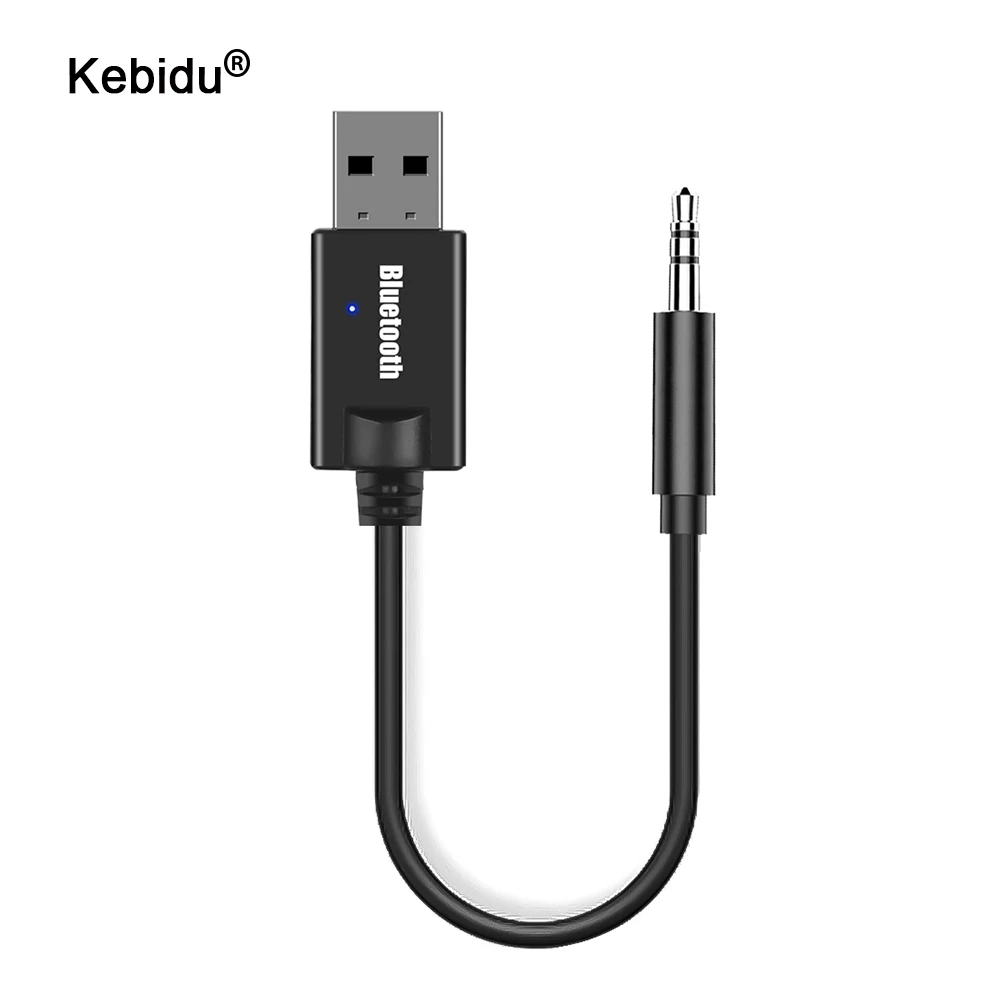 Kebidu USB мощность 3,5 мм AUX Bluetooth приемник ключ беспроводной музыкальный аудио адаптер 3,5 мм Джек музыкальный передатчик для автомобильного динамика