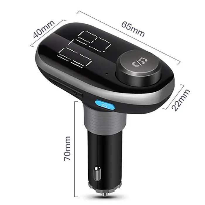 Портативный автомобильный FM USB передатчик для зарядки 0,5-2 м MP3/WMA Bluetooth> 93dB MP3 5 Вт 0,2 музыка 20 Гц-15 кГц 10 м плеер