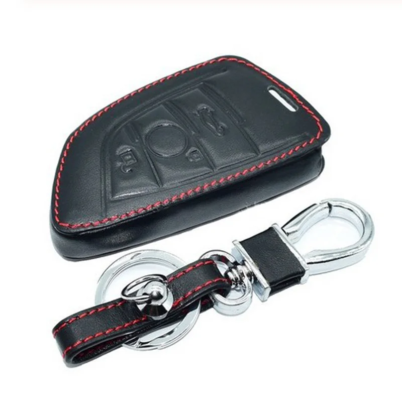 

1pc Car Key Case Protector High Quality Leather 3D Design For BMW X1 X5 X6 F15 F16 F48 1/2 Series Auto Key Fob Cover Case