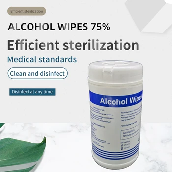 

100pcs disposable wipes 75% disinfection alcohol wipes skin cleansing alcohol cotton block disinfection wipes