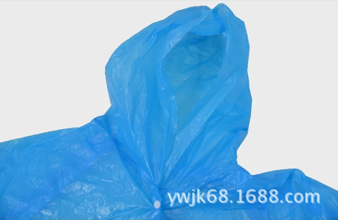 Напрямую от производителя продажи корейский стиль одноразовый PE материал открытый передний защелкивающийся плащ портативный плащ-плащ