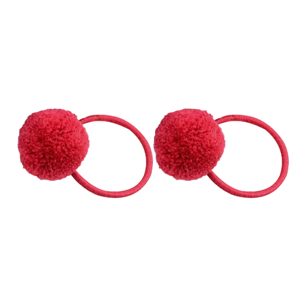 Hair Bands with Fuzzy Hair Ball,  Elastic and Durable,Simple but Stylish, Match Most Outfits, for All Age, All Occasions