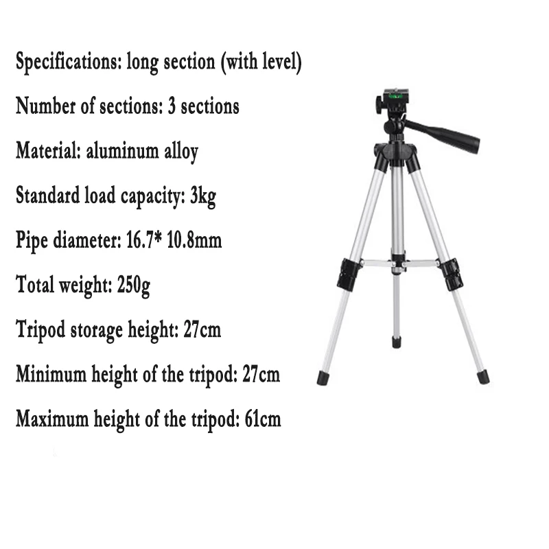 LINNHUE Fishing Light Bracket Night Fishing Light Three-Section Tripod Aluminum Alloy Tripod Outdoor Fishing Tools Two Styles - Color: white