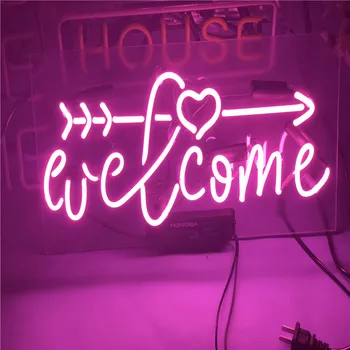 

Neon Sign For LOVE COME Glass Tubes Lamp neon Windows light advertise custom LOGO Handmade art light dropship for sale
